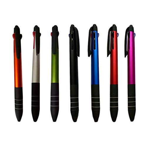 7 Pack Multicolor Pens with Stylus Tip Pens for Touch Screens 2 in 1 Capacities Stylus 3 Color Ink Pen in One Cute Ballpoint Pen Nurse Pens 0.7 mm Point for Smooth Writing