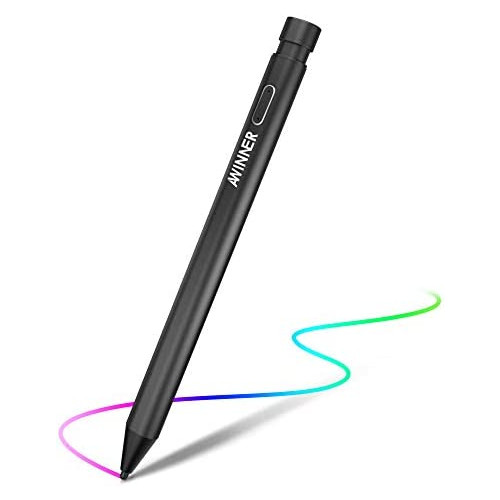 AWINNER Active PenFine Tip Stylus Pen Compatible with iPad Pro 11-inch iPad Pro12.9-inch 3rd iPad 2018 6th iPad Air 3rd Generation iPad Mini 5th Generation -Black