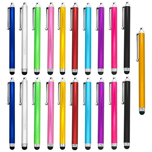 CKANDAY 21 Pack Stylus Pen Set, Universal Touch Screen Capacitive Styli Compatible with iPad iPhone 6 6s 7 7s 8 Plus Kindle Samsung Note S5 S6 S7 Edge S8 Plus Tablet Digital, 11 Color