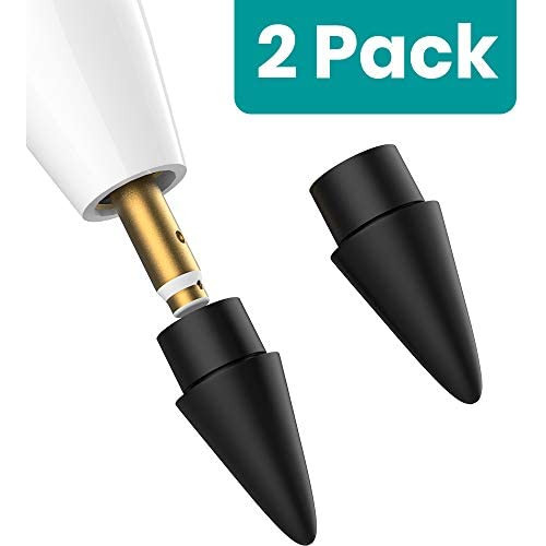 Klearlook Replacement Tip for Apple Pencil 2 Pack Sensitive iPencil Nibs Extra Stylus Pen Tips for Apple Pencil 1st and 2nd Generation iPad Air iPad Mini iPad Pro SeriesScreen Protector Supported