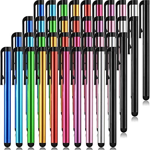 Outus 40 Pieces Stylus Pens Capacitive Slim Stylus Pens for Universal Touch Screens Devices, Compatible with iPhone, iPad, Tablet (Multicolor)