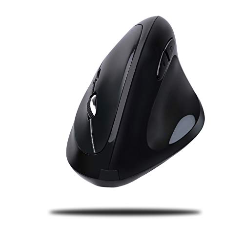 Adesso Imouse E30-2.4GHz Wireless Ergonomic Vertical Right-Handed Mouse, Black