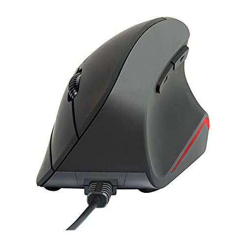 Left Handed Mouse,Ergonomic Vertical USB Wired Mouse 800/1200/1600 DPI Optical 6 Buttons Gaming Mice for PC Laptop Computer Desktop Mac (Left Hand)