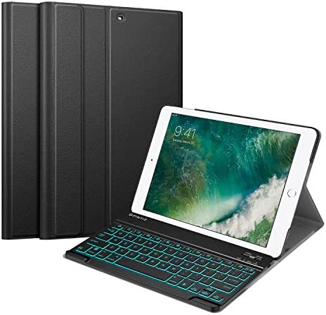 Fintie Keyboard Case for iPad 9.7 2018/2017 / iPad Air 2 / iPad Air - Slim Shell Stand Cover w/Magnetically Detachable Wireless Bluetooth Keyboard for iPad 6th / 5th Gen, Black