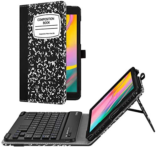 태블릿 키보드 Fintie Folio Keyboard Case for Samsung Galaxy Tab A 8.0 2019 Without S Pen Model SM-T290 Wi-Fi SM-T295 LTE Premium PU Leather Stand Cover with Removable Wireless Bluetooth Keyboard Black