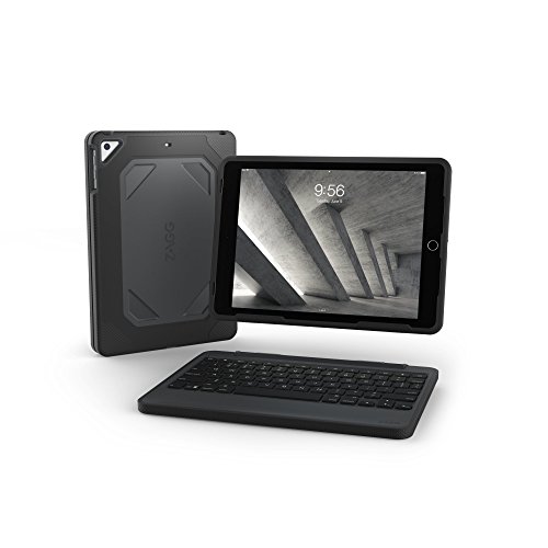 태블릿 키보드 ZAGG Rugged Book - Durable Case and Bluetooth Keyboard for Apple iPad Mini 5 7.9" - Charcoal
