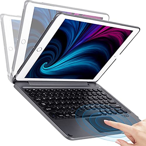 iPad Keyboard Case 10.2 Inch with Trackpad for iPad 9th Generation 2021 iPad 8th 7th Gen Air 3rd iPad Pro 10.5 Inch, PLUSBRAVO Wireless iPad Case with Keyboard Full Protection Smart Tablet Cover