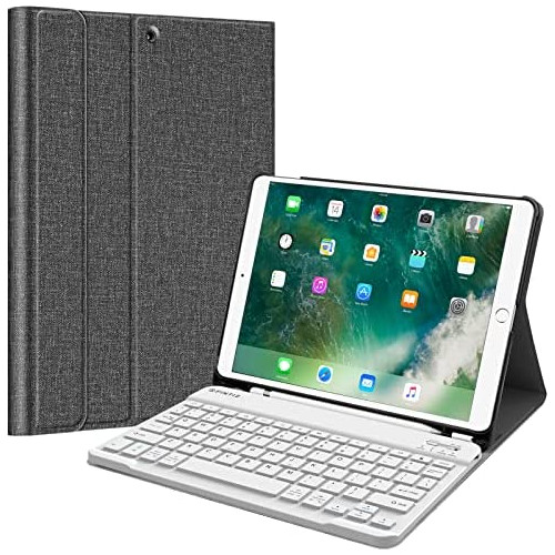 Fintie Keyboard Case for iPad Air 3rd Gen 10.5 2019 / iPad Pro 10.5 2017 - SlimShell Stand Protective Cover w/Magnetically Detachable Wireless Bluetooth Keyboard and Pencil Holder, Black