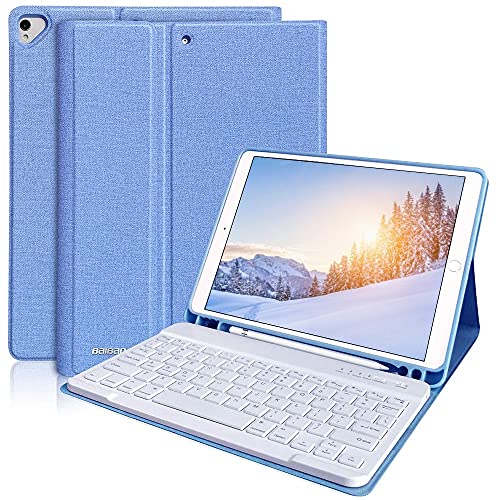 iPad 9th Generation Case with Keyboard 10.2 2021,iPad 8th Generation Case with Keyboard 2019 7th Gen, Air 3rd Gen, Pro 10.5,Detachable Bluetooth Keyboard for New iPad 9th Gen(Sky Blue)