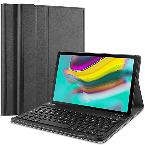 ProCase Galaxy Tab S5e 2019 Keyboard Case T720 T725 T727, Slim Shell Lightweight Cover with Magnetically Detachable Wireless Keyboard for Galaxy Tab S5e 10.5 Inch SM-T720 (Wi-Fi) SM-T725 (LTE) -Black