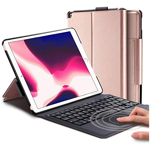 Keyboard Case for 2021 New iPad 9th Generation 10.2 inch / 8th 2020 / iPad 7th Gen 2019 / iPad Air 3rd Gen/iPad Pro 10.5 2017 u2013 Stable Touchpad Function -10.2/10.5- Black