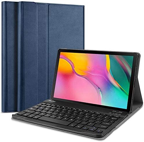 ProCase Galaxy Tab A 10.1 2019 Keyboard Case T510 T515 T517, Slim Shell Lightweight Cover with Magnetically Detachable Wireless Keyboard for Galaxy Tab A 10.1 Inch SM-T510 SM-T515 SM-T517 2019 -Navy