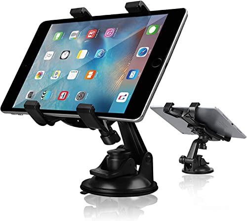Car Tablet Holder, Tablet Dash Mount iPad Stand Holder for Car Windshield Dashboard Universal Tablet Car Mount with Suction Cup Compatible for Samsung Galaxy Tab/iPad Mini Air 4 3(All 7-10.5 Tablets)