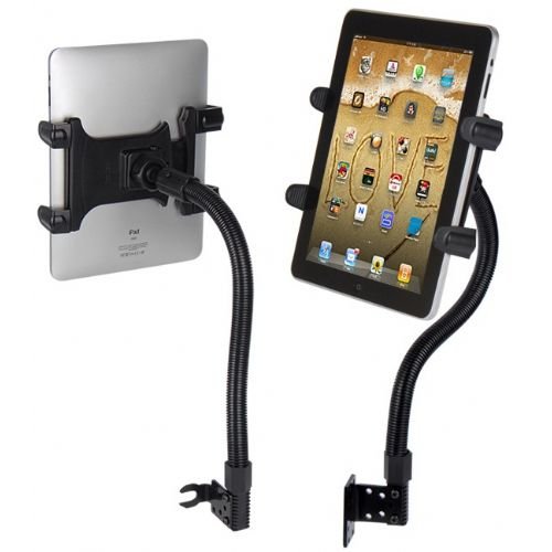 DigitlMobile Tablet Car Mount and Tablet Holder for Truck u2013 Seat Rail Tablet Holder for Car with Flexible Gooseneck. Works with iPad Pro, iPad Mini, All 7-18u201D Tablets u2013 Simple Seat Bolt iPad Car Mount