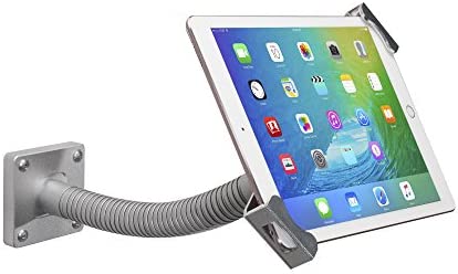CTA Digital: Security Gooseneck Tabletop & Wall Mount for 7-13 Tablets/iPad 10.2-inch (7th Gen.), iPad Air 3, iPad Mini 5, 12.9-inch iPad Pro,iPad Gen 6, Surface Pro 4 & More, Silver (PAD-SGM)
