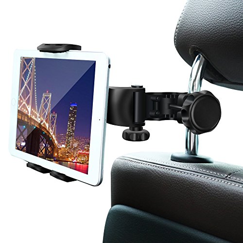 Car Headrest Mount, Ansteker Car Headrest Tablet Holder for iPad Pro/Air/Mini,Kindle Fire HD,Nintendo Switch,iPhone&Other Smartphones Stand Cradle Bracket Holder for 4u2019u2019-9u2019u2019with 360° Angle-Adjustable