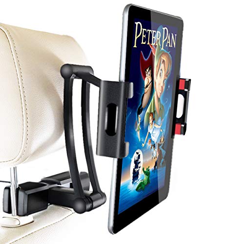 Car Tablet Headrest Holder, Backseat Tablet Mount-INNOMAX Car iPad Headrest Adjustable Stand with Long Arm for Apple iPad Pro/Air/Mini,Samsung Tablet, Fire Tablets, Phones, All from 5u201D-13u201D-Black