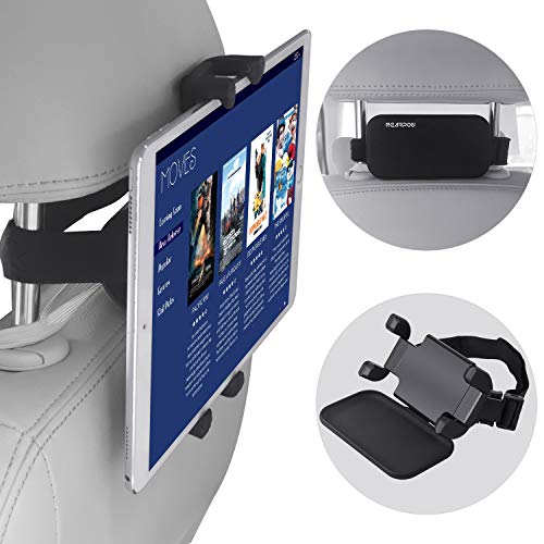 태블릿거치대 Car Headrest Mount NEARPOW 360&degRotation Velcro Tablet Holder for Car Back Seat Angle Adjustable and Universal Vehicle Stand Cradle Compatible with 4.7-12.9&rdquo iPad Air/Mini/Pro Samsung Galaxy Tabs
