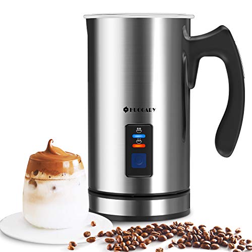 우유커품기 Huogary Milk FrotHer Automatic Hot and Cold Foam MakerElectric Milk Steamer for Coffee Hot Chocolates Latte CappuccinoMilk Warmer Heater