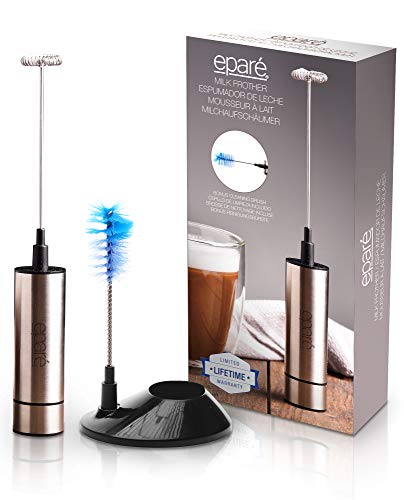 Milk Frother - Handheld Electric Wand Mixer - Mini Battery Operated Hand Immersion Frothers - Small Whisk Foam Maker - Matcha Blender Foamer by Eparé