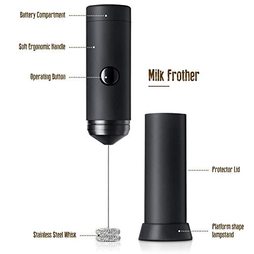 우유커품기 Milk Frother Handheld Drink Mixer Coffee Frother，Electric Milk Frother for Bulletproof Coffee