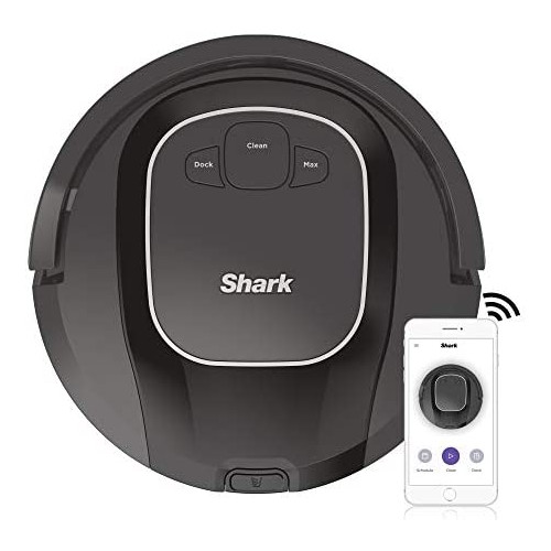 로봇청소기 Shark ION Robot Vacuum R87 with Wi-Fi and Voice Control 0.6 Quarts in Black