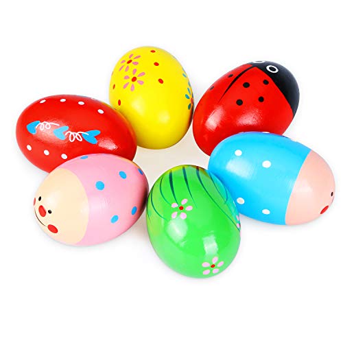 Easter Eggs, Touber Maracas Egg Shakers for Kids Easter Toys for Babies Easter Gifts for Toddler Toys for 3 4 5 Year Old Boys Girls Gifts for 3-5 Year Old Boys Girls Easter Basket Stuffers for Kids