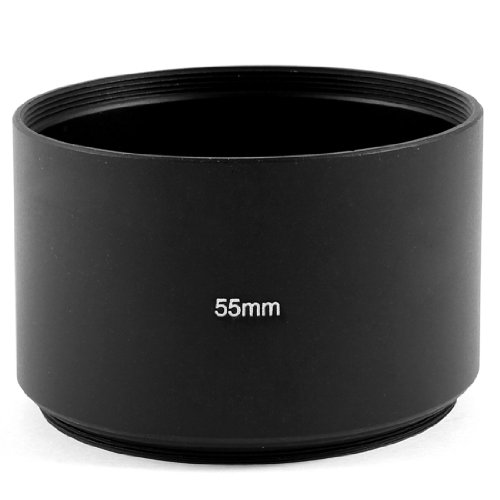 uxcell 줌렌즈 렌즈 후드 디지탈 카메라 옵션 슬리브 커버 알루미늄니우 55mm