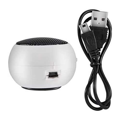 Portable Speaker, Mini USB Speaker with 3.5mm Jack on Bottom for Mobilephone PC Laptop MP3(Black)