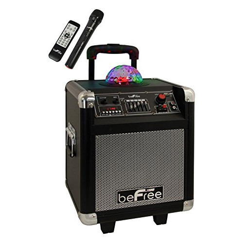블루투스 스피커 beFree Sound BFS-3800 Projection Party Light Dome Subwoofer Bluetooth Portable Party Speaker