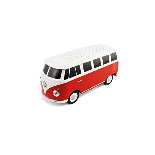 BRISA VW Collection - Volkswagen Samba Bus T1 Camper Van Portable Bluetooth Speaker, Wireless/Cordless with Great Sound Quality & Unique Design (Scale: 1:20 / Red & White)
