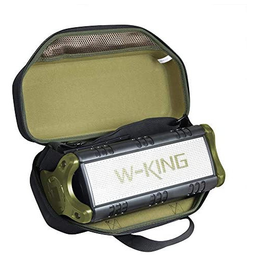 블루투스 스피커 Hermitshell Hard Travel Case for W-King 50W Wireless Bluetooth Speakers Black+Green