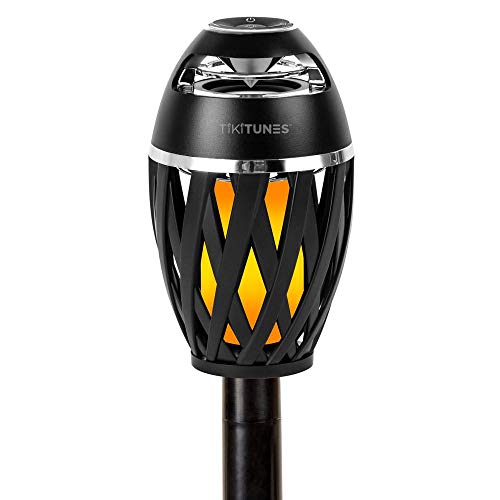 Limitless Innovations TikiTunes Portable Bluetooth Wireless Speaker (Bundle) with Adjustable 40u201D Pole and Ground Stake - Black