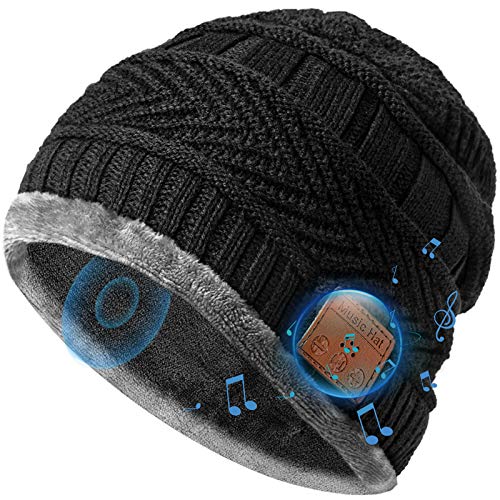 블루투스 스피커 Bluetooth Beanie Hat, Gifts for Men, Women with Wireless Bluetooth 5.0, Winter Hat Built-in Detachable HD Stereo Speakers & Microphone, 남녀공용 Music Beanie for Outdoor Sports Gifts Christmas Birthday