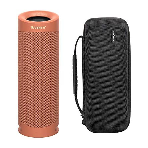 Sony SRSXB23 Extra BASS Bluetooth Wireless Portable Waterproof Speaker (Black) w/Knox Gear Hardshell Travel & Protective Case Bundle (2 Items) - Compact, lightweight design, up to 12 hours of playtime