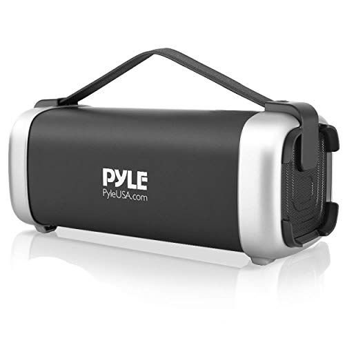 Pyle Wireless Portable Bluetooth Speaker - 200 Watt Power Rugged Compact Audio Stereo System - Rechargeable Battery, 3.5mm AUX Input Jack, FM Radio, MP3, Micro SD and USB Reader - PBMSQG12