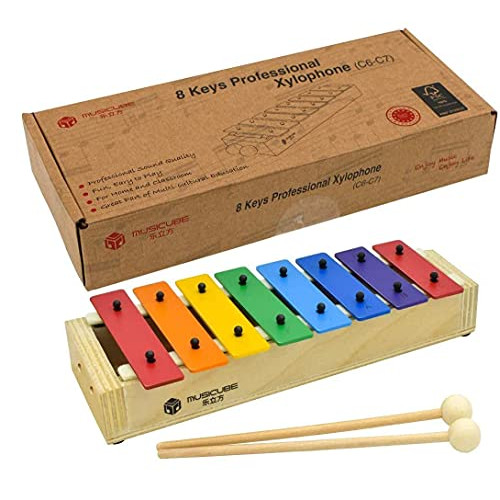 MUSICUBE Xylophone for Kids Baby Xylophone with Professional Tuning Wood Xylophone Toy Instrument for Children Toldder Boys Girls Gift Choice