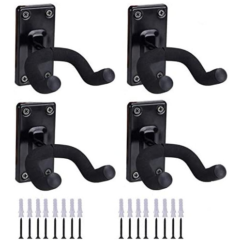 Guitar Hanger Guitar Hook Guitar Holder Guitar Wall Mount Hangers for Electric Acoustic and Bass Guitars(2-Pack)