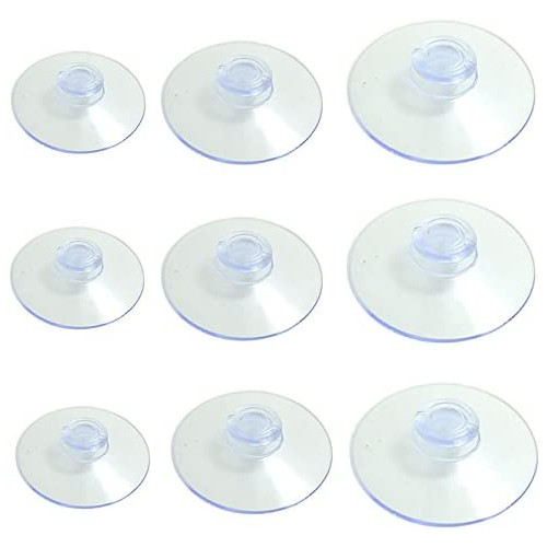 BronaGrand 30 Pack Clear Plastic Suction Cup Sucker Pads Without Hooks 3 Size, 40 mm, 30 mm, 20 mm
