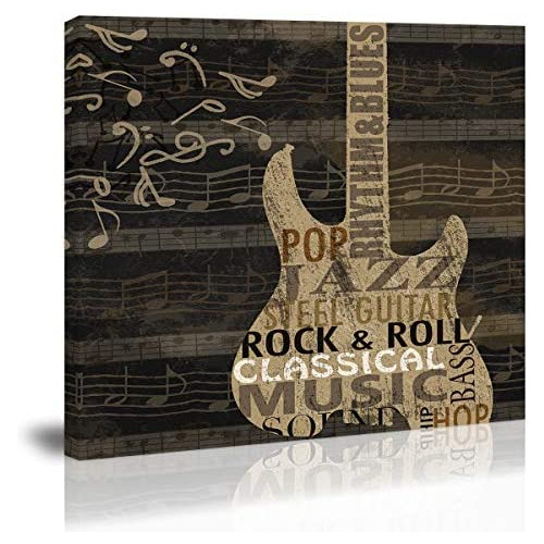 Guitar Music Wall Art Decor Canvas Modern Artwork Canvas Painting Prints Pictures Home Decor for Living Room Dining Room Bedroom