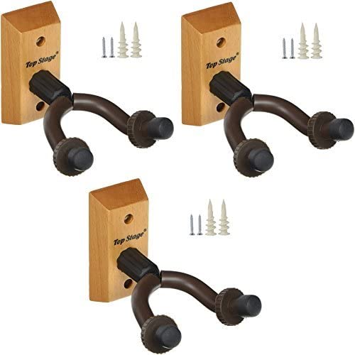 3-PACK Top Stage® Acoustic Electric Guitar Hanger Keeper Wall Stand, 3-PACK, JX15-NA