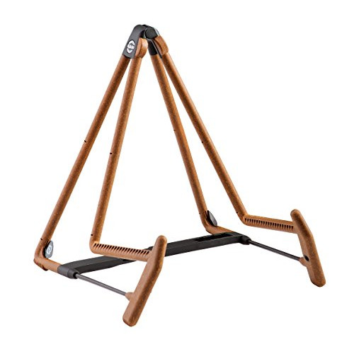 K&M - König & Meyer 17580.014.95 - Heli 2 Acoustic Guitar Stand - Folding A-Frame for Acoustic Guitars - Adjustable & Collapsible u2013 Sturdy & Durable - Prou2019s Choice - German Made - Cork Infused Rubber