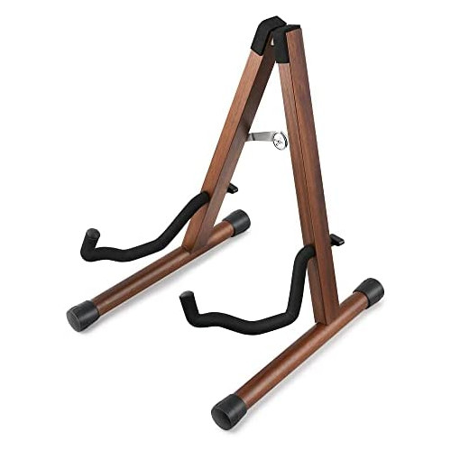 Donner Wooden Guitar Stand, Universal Guitar Stand Thicken Plywood X-Frame Style Portable String Instrument Holder with Soft Leather Edges for Acoustic Classical Bass Guitars，DS-3X