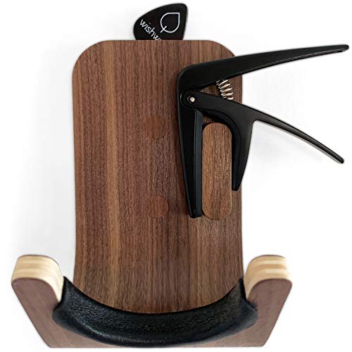 Guitar Wall Mount Hooks 2 Pack: Beautiful But Blemished. Modern Design Guitar Hanger for Storage & Display. Heavy Duty Ply Wood Guitar Hook Holder for the Wall. Hangers Stand for Acoustic Guitars