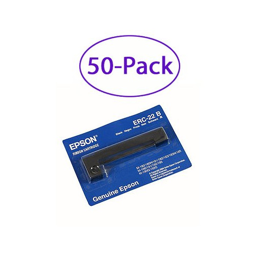 Genuine Epson Black Cartridge Black Dot Matrix 50-Pack (ERC-22B)