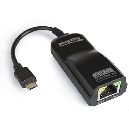Plugable USB LAN 어댑터 USB2.0 OTG MicroB 10/100 고속 이더넷 대응 - 일부의 Android 《스마호》,타블렛,Raspberry Pi Zero (ASIX회사 AX88772 )