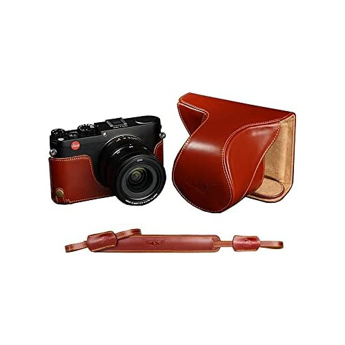 LEICA 라이카 X Vario (Mini M)용가죽 렌즈 커버 첨부 카메라 케이스(전지,SD카드 교환가능) (카메라 케이스&스트랩LK9&배터리 케이스,브라운)