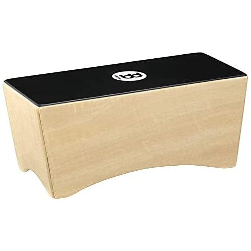 Meinl Bongo Cajon Box Drum with Internal Snares - NOT MADE IN CHINA - Ebony Black Playing Surface and Hardwood Body, 2-YEAR WARRANTY (BCA2NT/EBK-M)