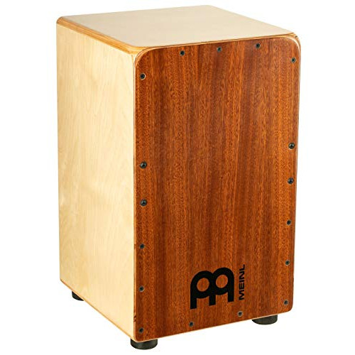 Meinl Cajon Box Drum with Internal Strings for Snare Effect - NOT MADE IN CHINA - Mahogany Frontplate / Baltic Birch Body, Woodcraft Professional, 2-YEAR WARRANTY(WCP100MH)
