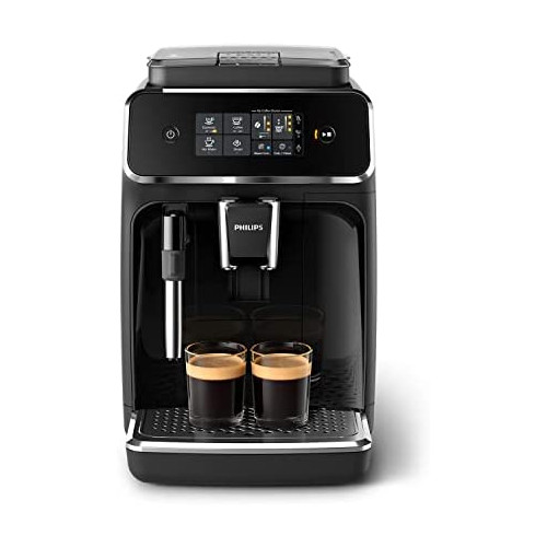 Philips 2200 Series EP2221/40 Fully Automatic Coffee Machine, 2 Coffee Specialities, Black/Piano Lacquer Black